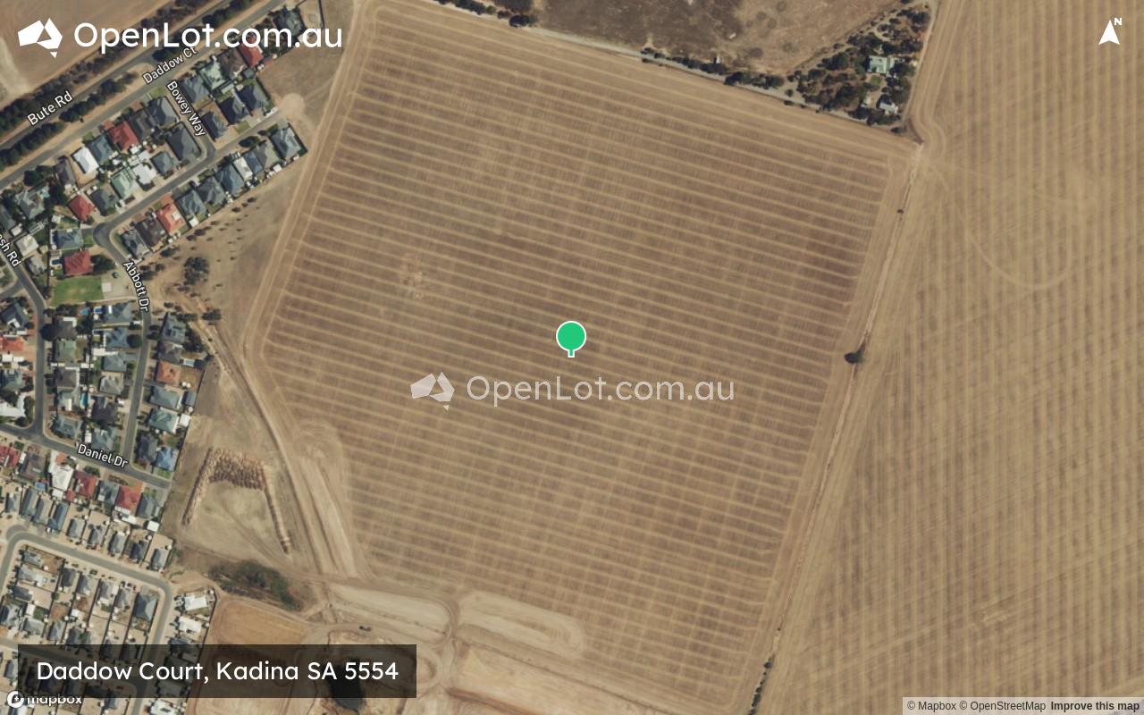 Satellite image for Daddow Court, Kadina SA 5554
