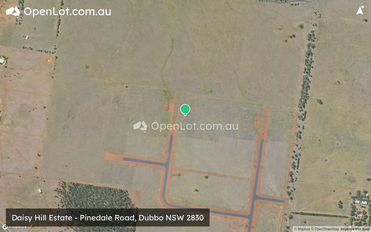 Satellite image for Daisy Hill Estate - Pinedale Road, Dubbo NSW 2830