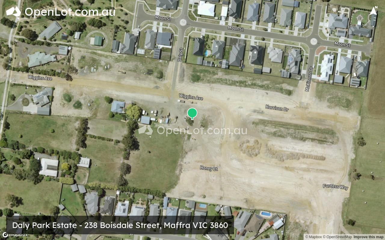 Satellite image for Daly Park Estate - 238 Boisdale Street, Maffra VIC 3860