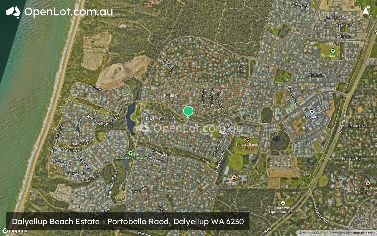 Satellite image for Dalyellup Beach Estate - Portobello Raod, Dalyellup WA 6230