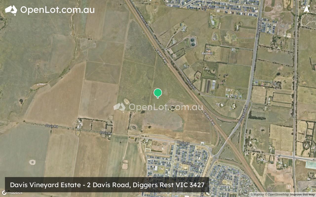 Satellite image for Davis Vineyard Estate - 2 Davis Road, Diggers Rest VIC 3427