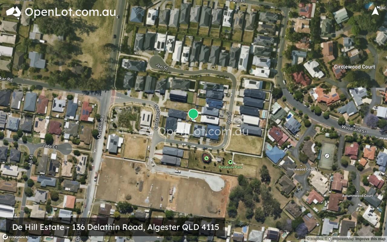 Satellite image for De Hill Estate - 136 Delathin Road, Algester QLD 4115