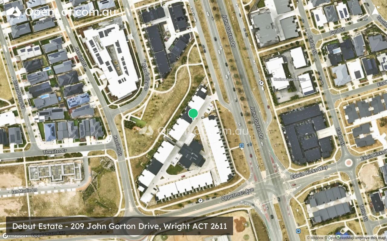 Satellite image for Debut Estate - 209 John Gorton Drive, Wright ACT 2611
