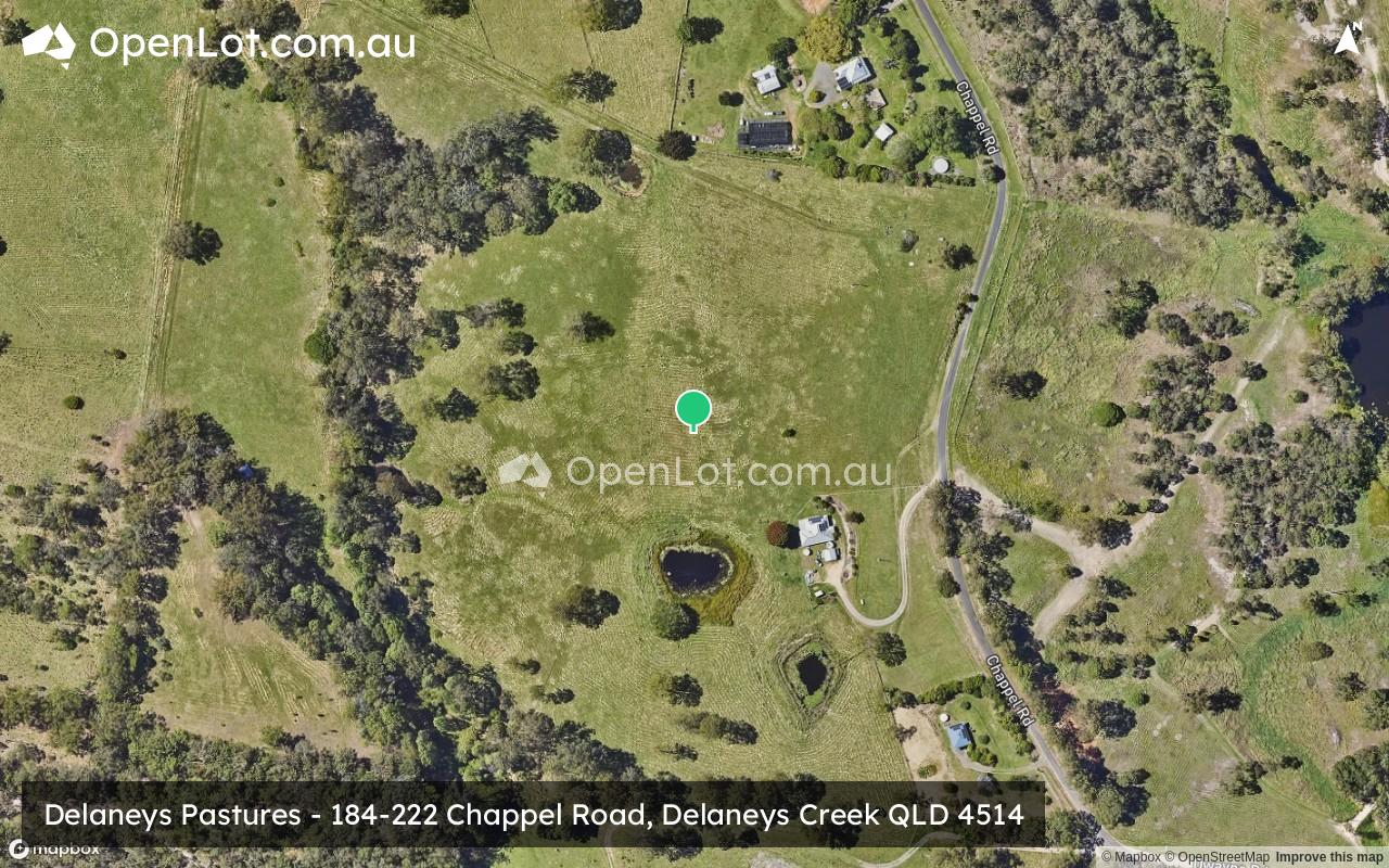 Satellite image for Delaneys Pastures - 184-222 Chappel Road, Delaneys Creek QLD 4514