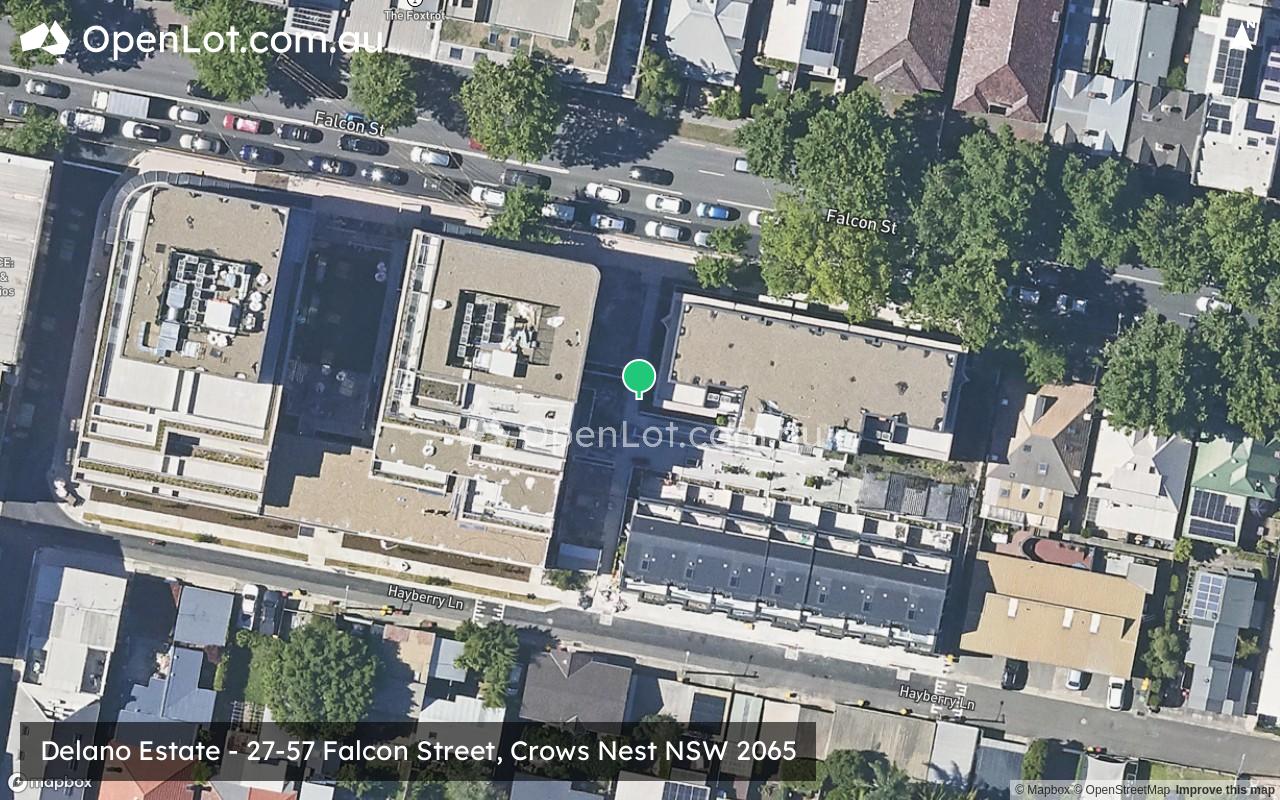 Satellite image for Delano Estate - 27-57 Falcon Street, Crows Nest NSW 2065