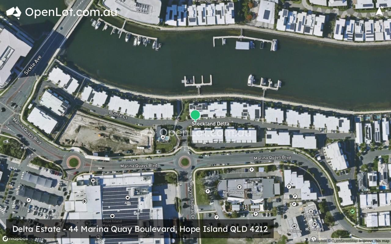 Satellite image for Delta Estate - 44 Marina Quay Boulevard, Hope Island QLD 4212