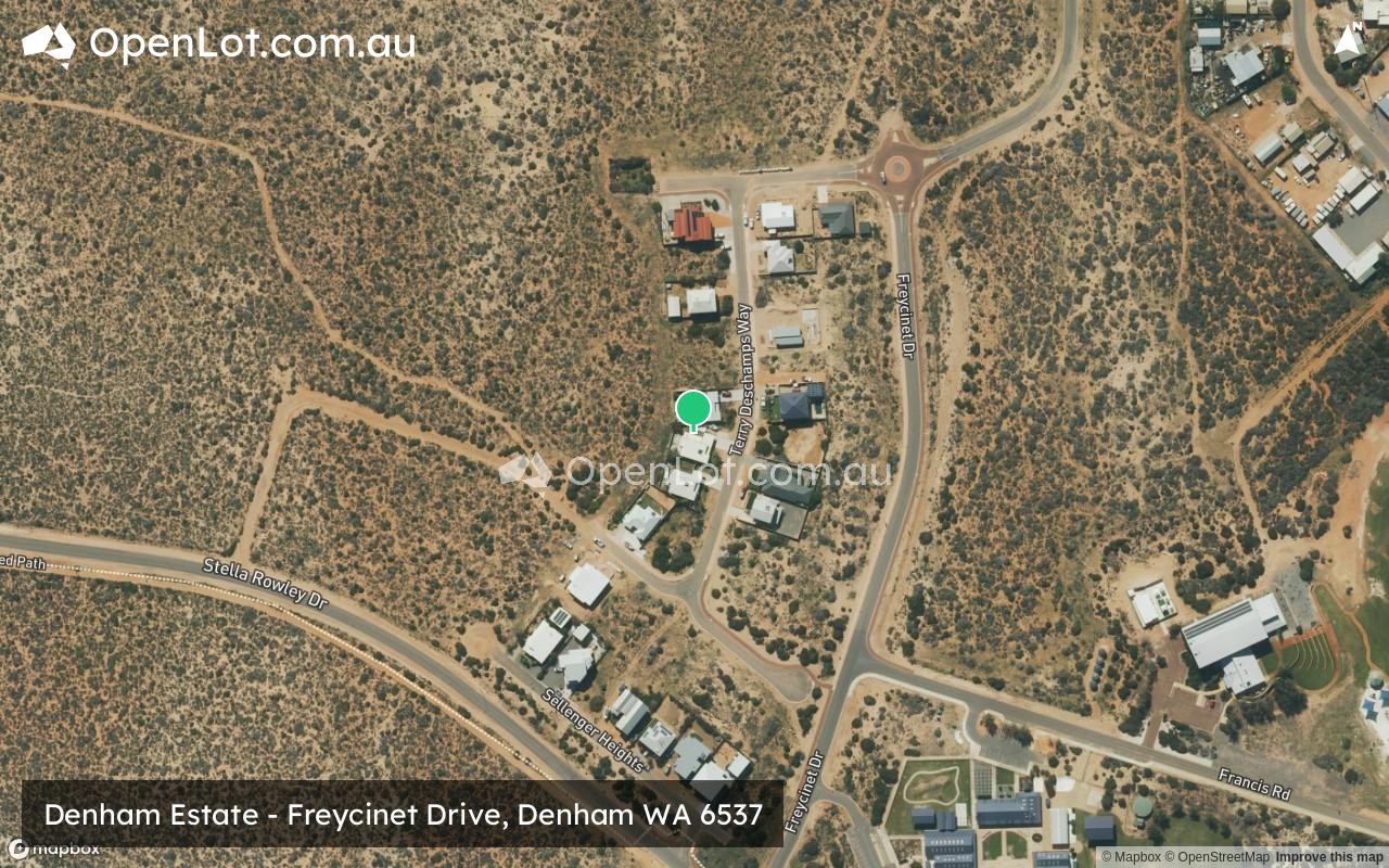 Satellite image for Denham Estate - Freycinet Drive, Denham WA 6537
