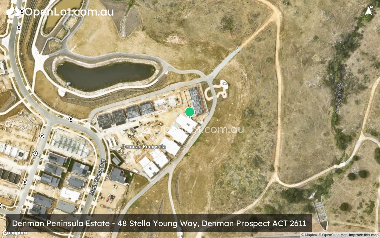 Satellite image for Denman Peninsula Estate - 48 Stella Young Way, Denman Prospect ACT 2611