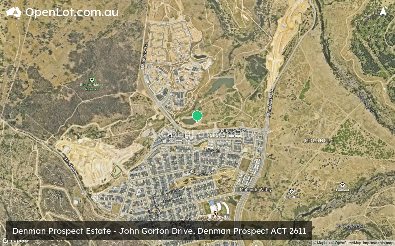 Satellite image for Denman Prospect Estate - John Gorton Drive, Denman Prospect ACT 2611