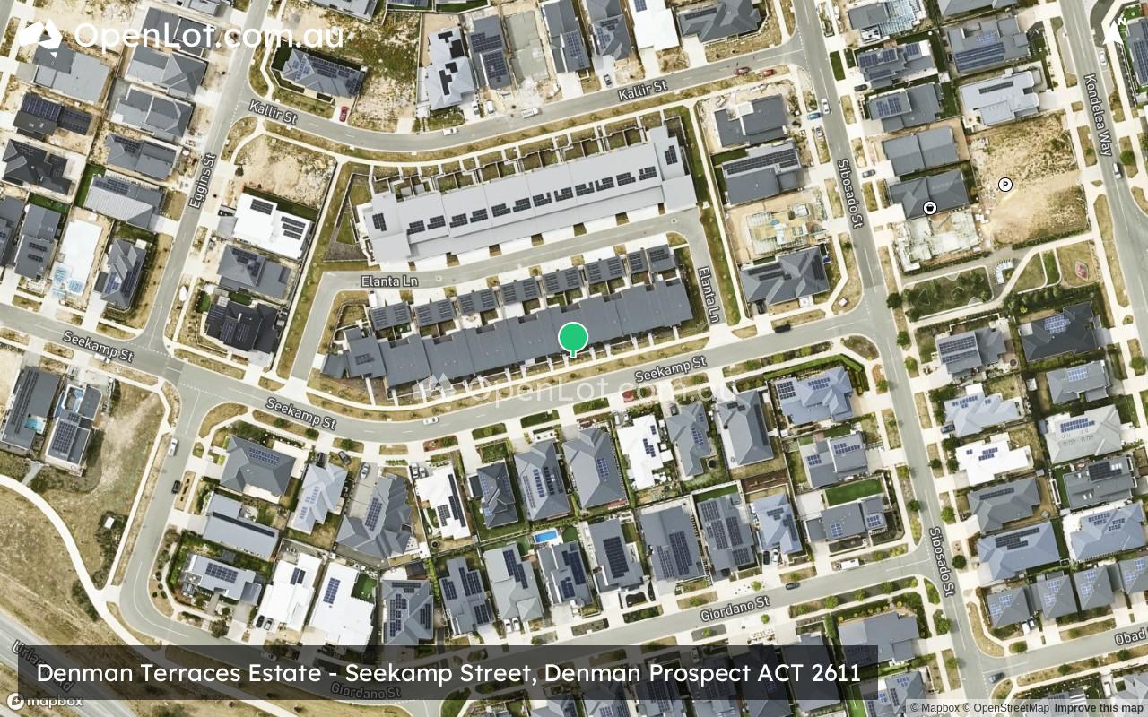 Satellite image for Denman Terraces Estate - Seekamp Street, Denman Prospect ACT 2611