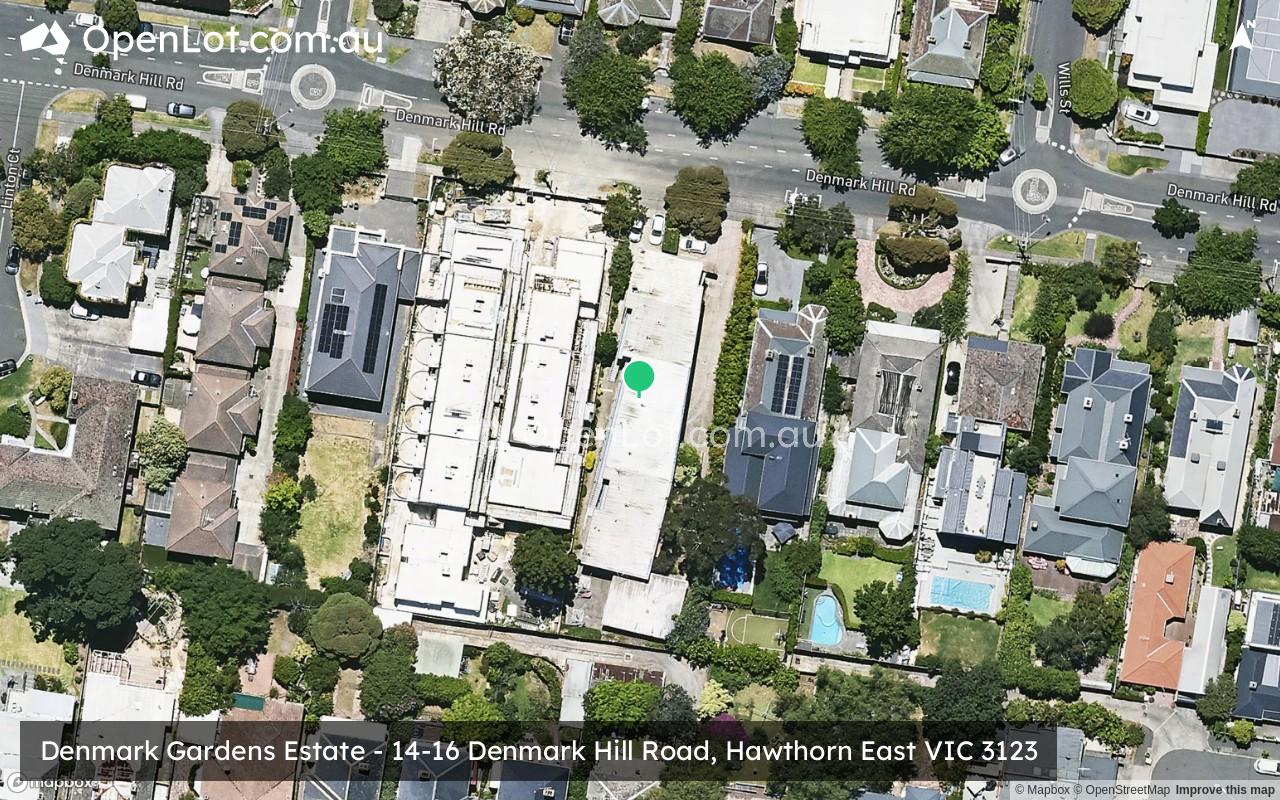 Satellite image for Denmark Gardens Estate - 14-16 Denmark Hill Road, Hawthorn East VIC 3123