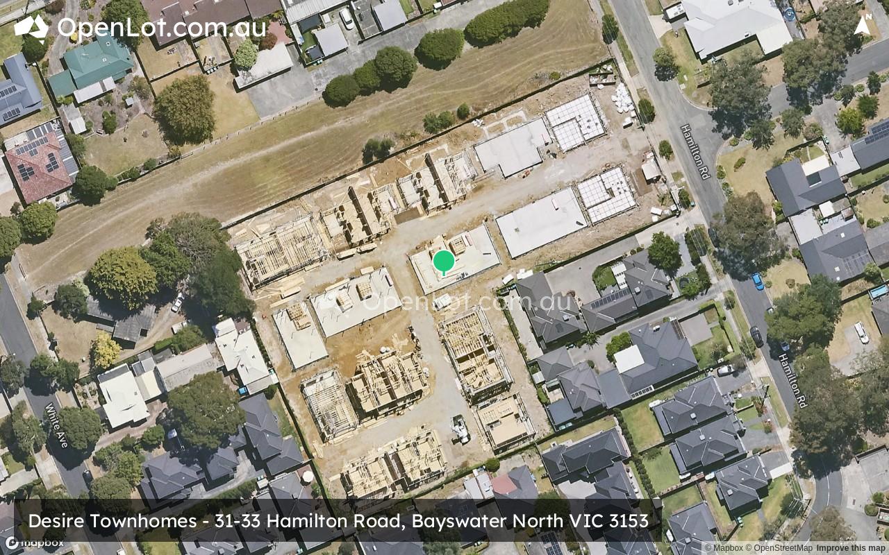 Satellite image for Desire Townhomes - 31-33 Hamilton Road, Bayswater North VIC 3153