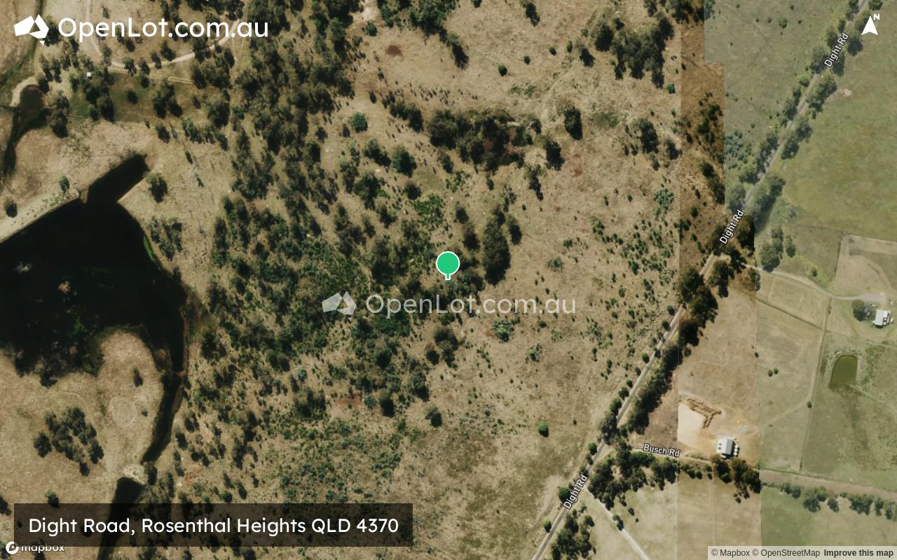 Satellite image for Dight Road, Rosenthal Heights QLD 4370