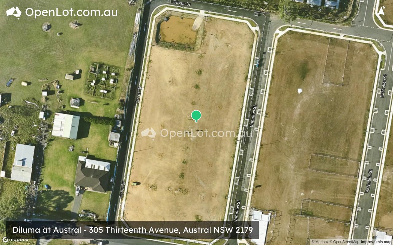 Satellite image for Diluma at Austral - 305 Thirteenth Avenue, Austral NSW 2179