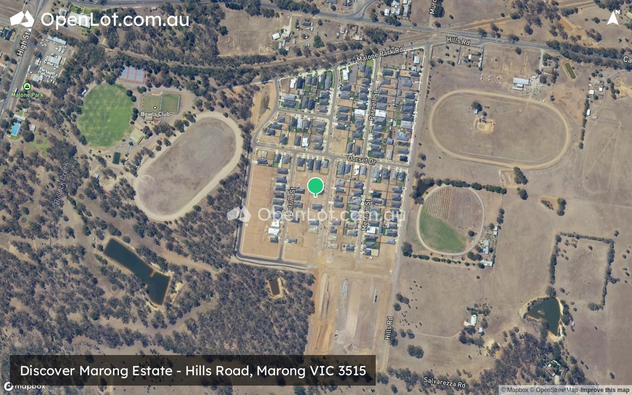 Satellite image for Discover Marong Estate - Hills Road, Marong VIC 3515