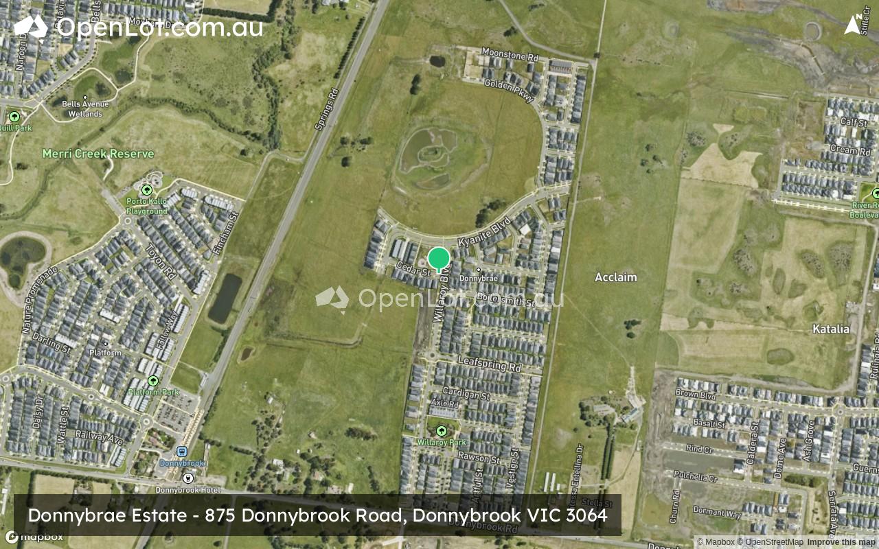 Satellite image for Donnybrae Estate - 875 Donnybrook Road, Donnybrook VIC 3064
