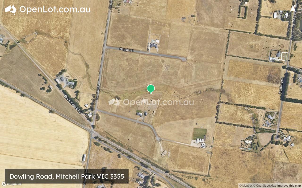 Satellite image for Dowling Road, Mitchell Park VIC 3355