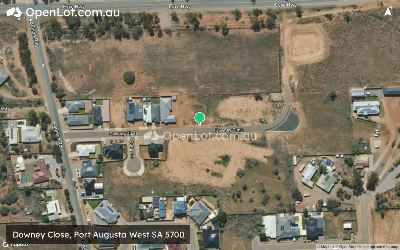 Satellite image for Downey Close, Port Augusta West SA 5700