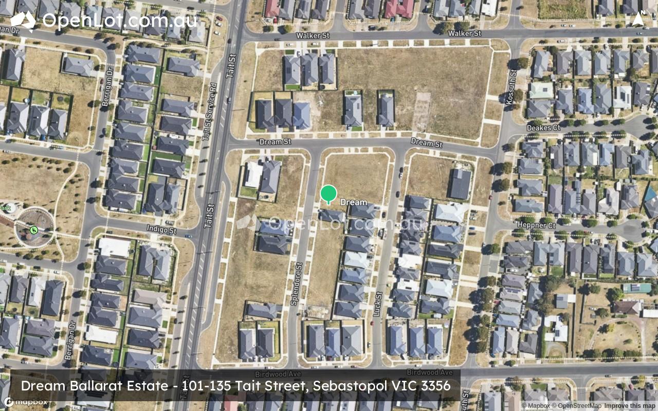 Satellite image for Dream Ballarat Estate - 101-135 Tait Street, Sebastopol VIC 3356