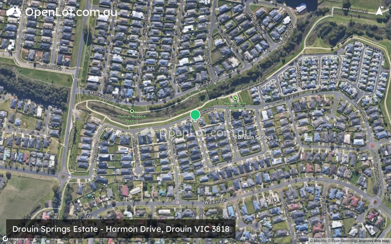 Satellite image for Drouin Springs Estate - Harmon Drive, Drouin VIC 3818