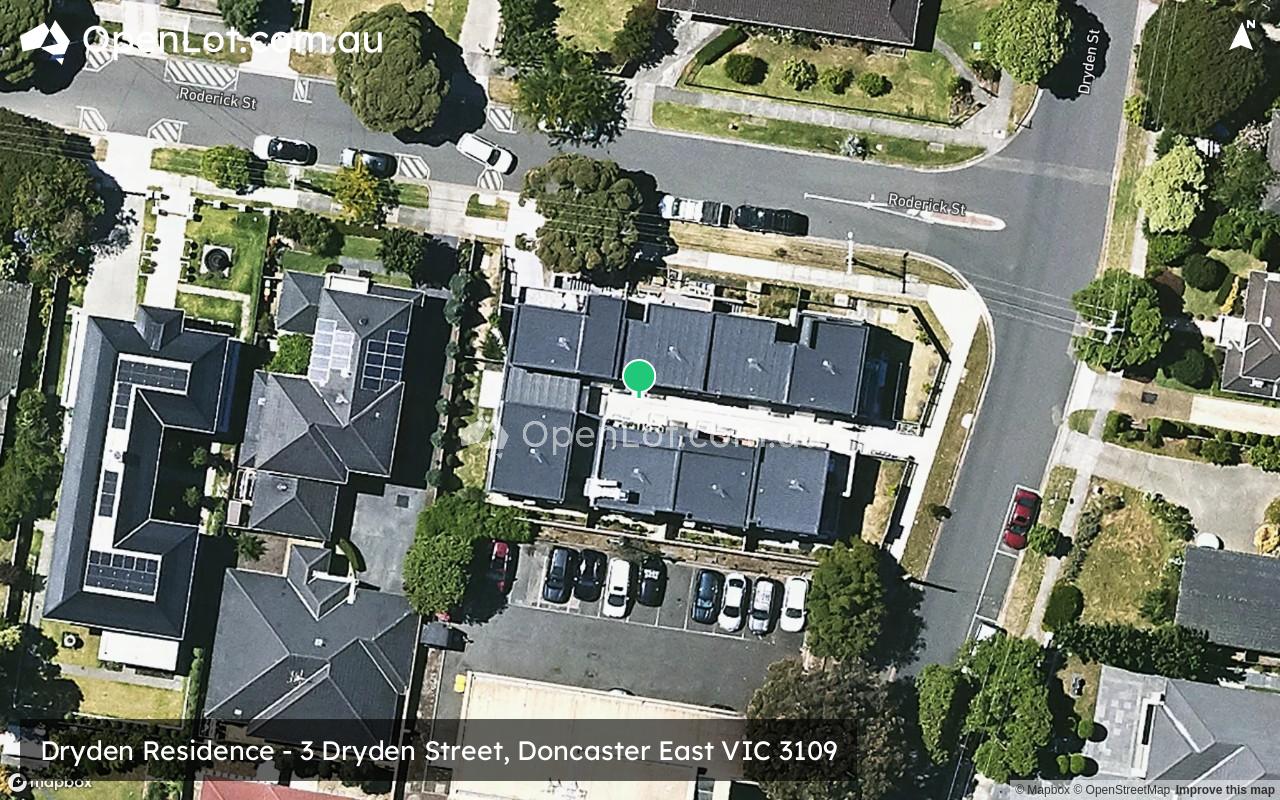 Satellite image for Dryden Residence - 3 Dryden Street, Doncaster East VIC 3109