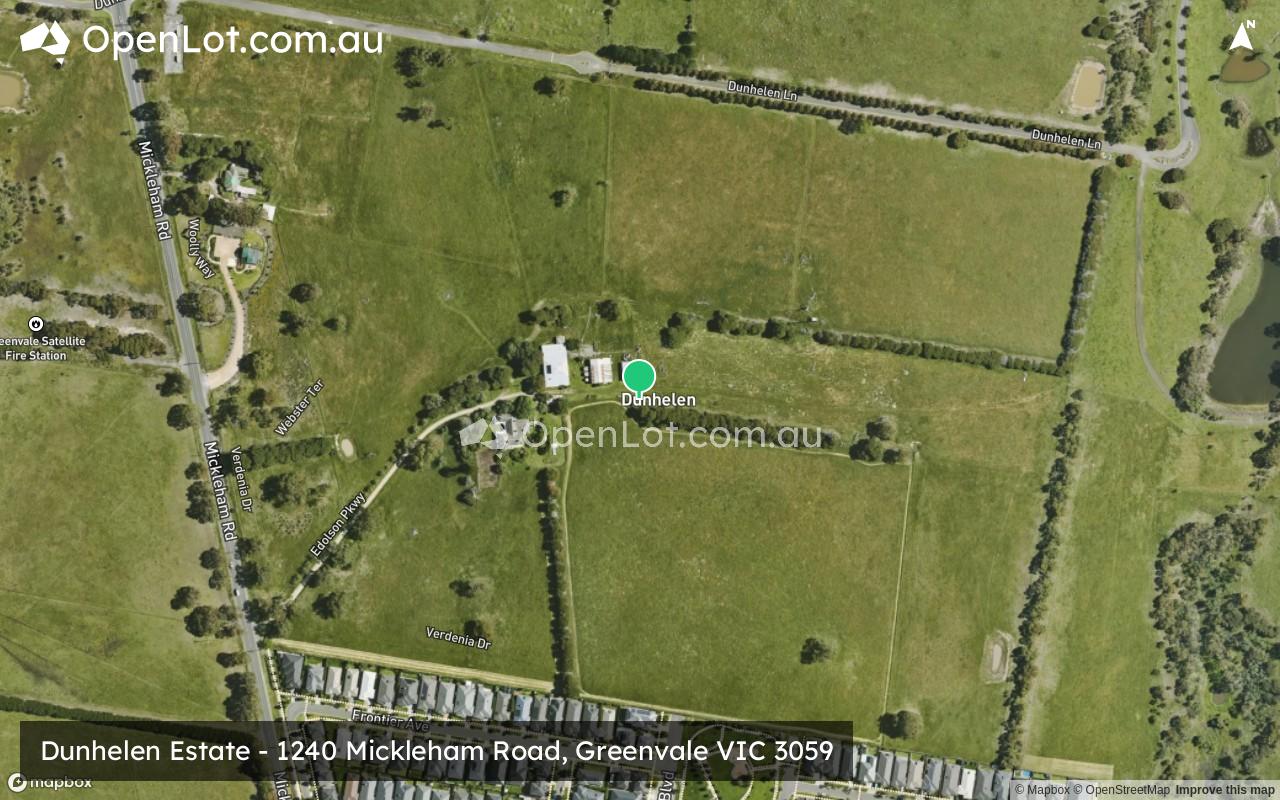 Satellite image for Dunhelen Estate - 1240 Mickleham Road, Greenvale VIC 3059