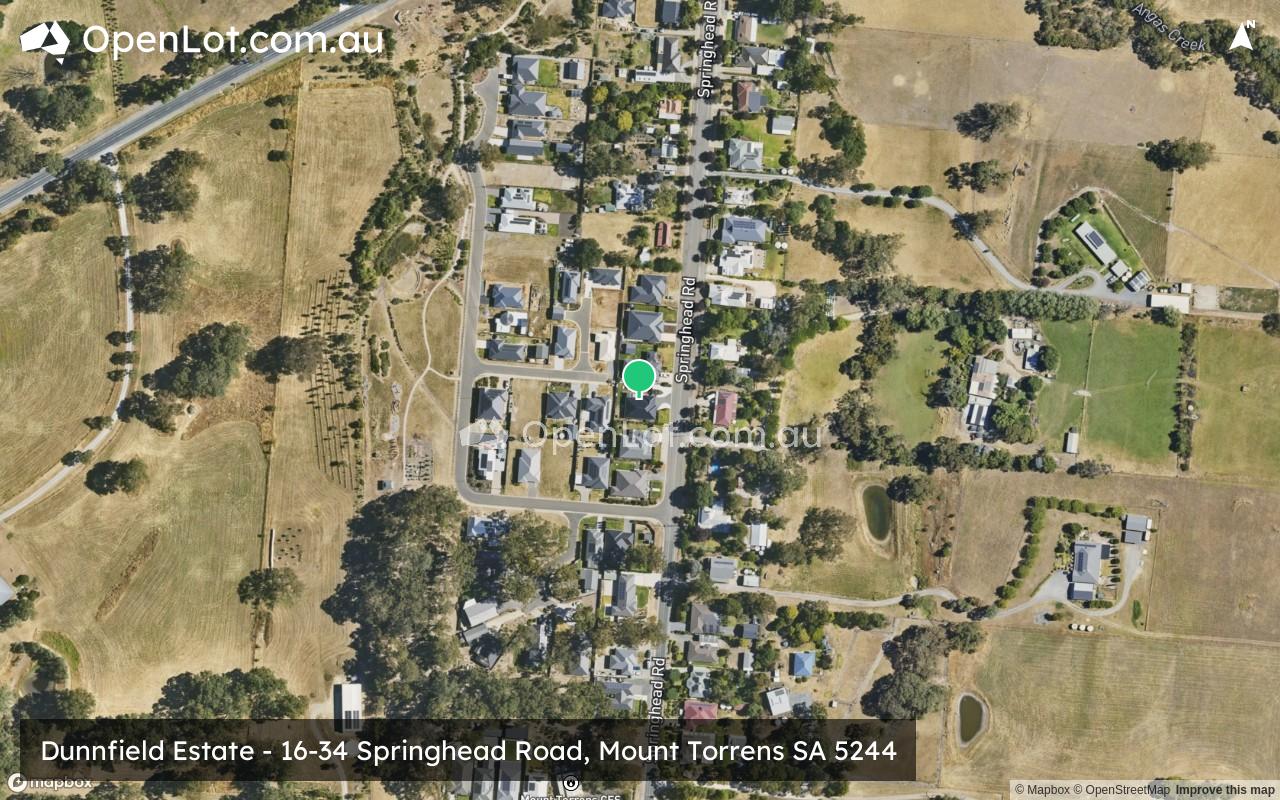 Satellite image for Dunnfield Estate - 16-34 Springhead Road, Mount Torrens SA 5244