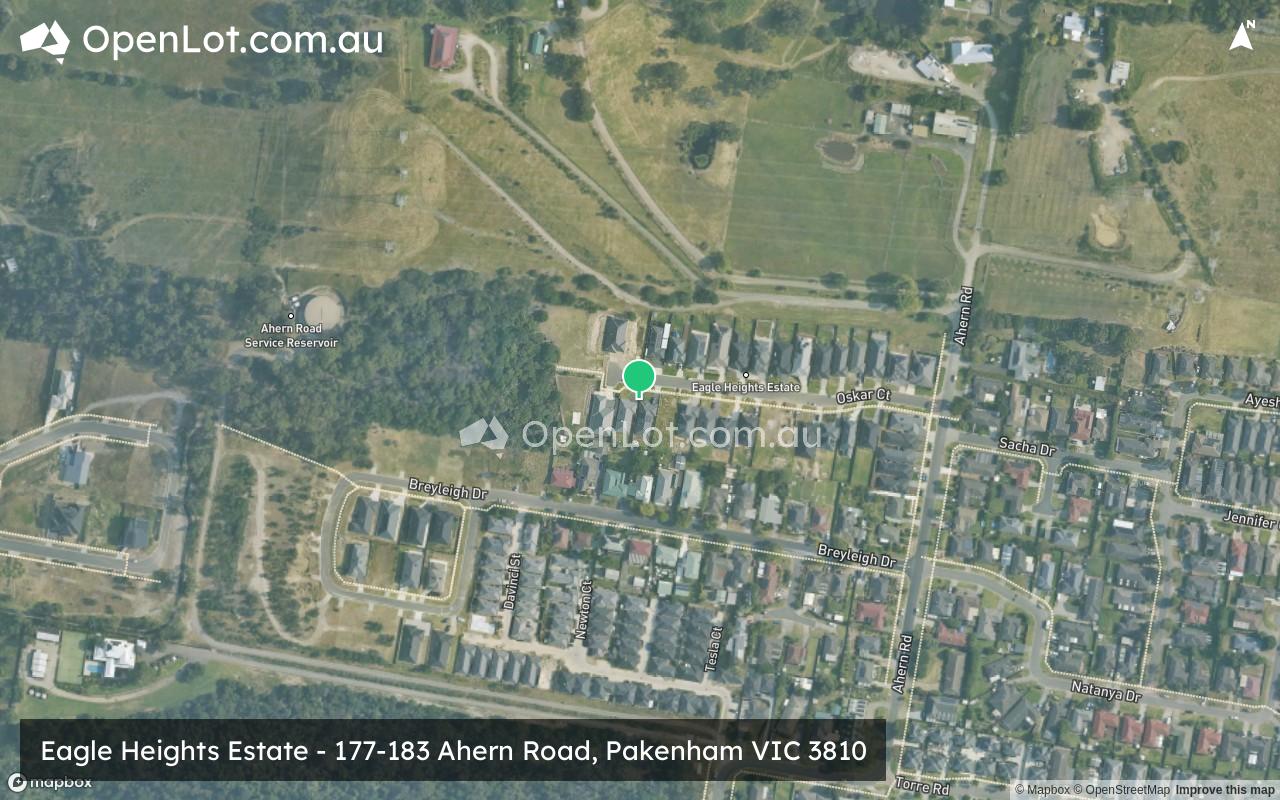 Satellite image for Eagle Heights Estate - 177-183 Ahern Road, Pakenham VIC 3810
