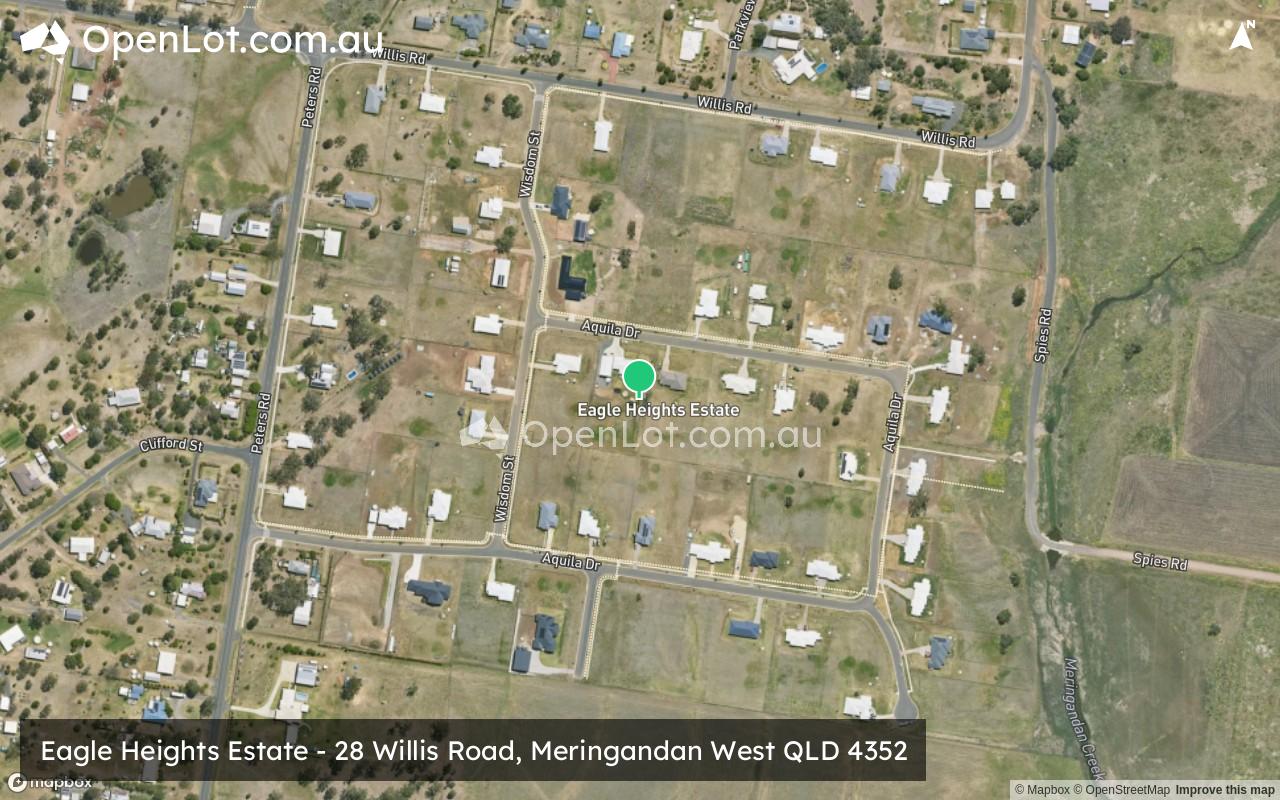 Satellite image for Eagle Heights Estate - 28 Willis Road, Meringandan West QLD 4352