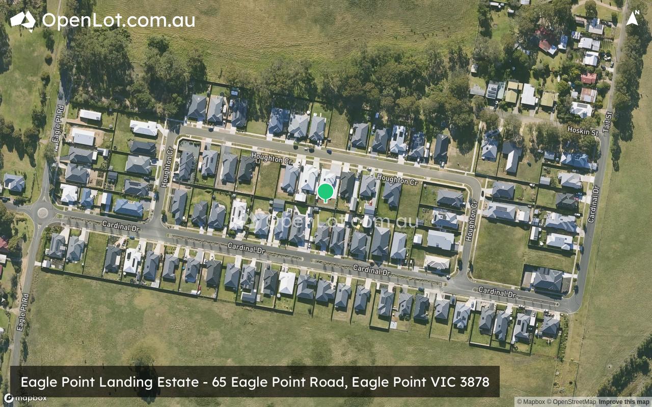Satellite image for Eagle Point Landing Estate - 65 Eagle Point Road, Eagle Point VIC 3878