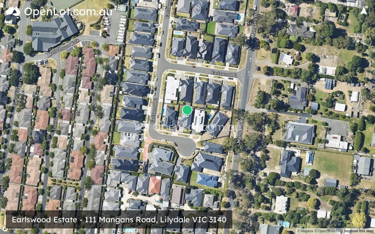Satellite image for Earlswood Estate - 111 Mangans Road, Lilydale VIC 3140