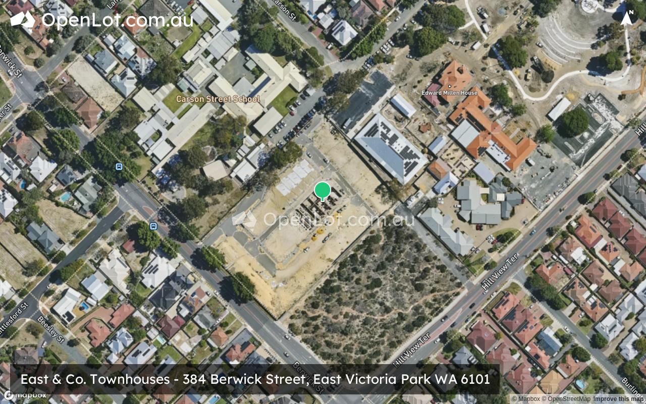 Satellite image for East & Co. Townhouses - 384 Berwick Street, East Victoria Park WA 6101