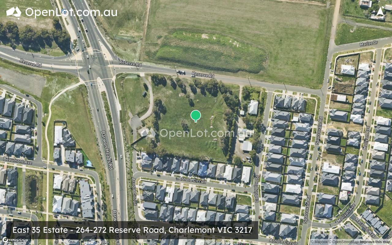 Satellite image for East 35 Estate - 264-272 Reserve Road, Charlemont VIC 3217