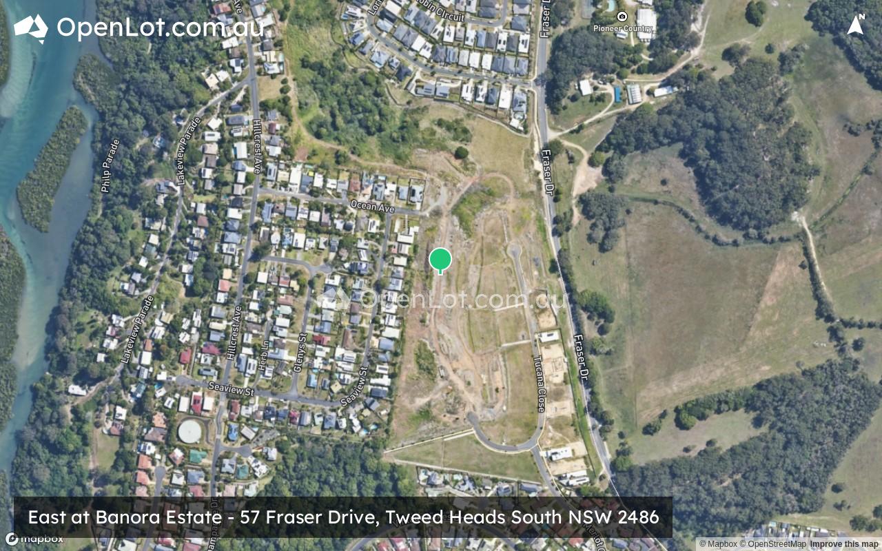 Satellite image for East at Banora Estate - 57 Fraser Drive, Tweed Heads South NSW 2486
