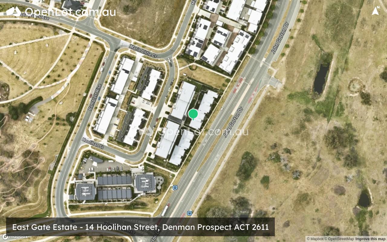 Satellite image for East Gate Estate - 14 Hoolihan Street, Denman Prospect ACT 2611