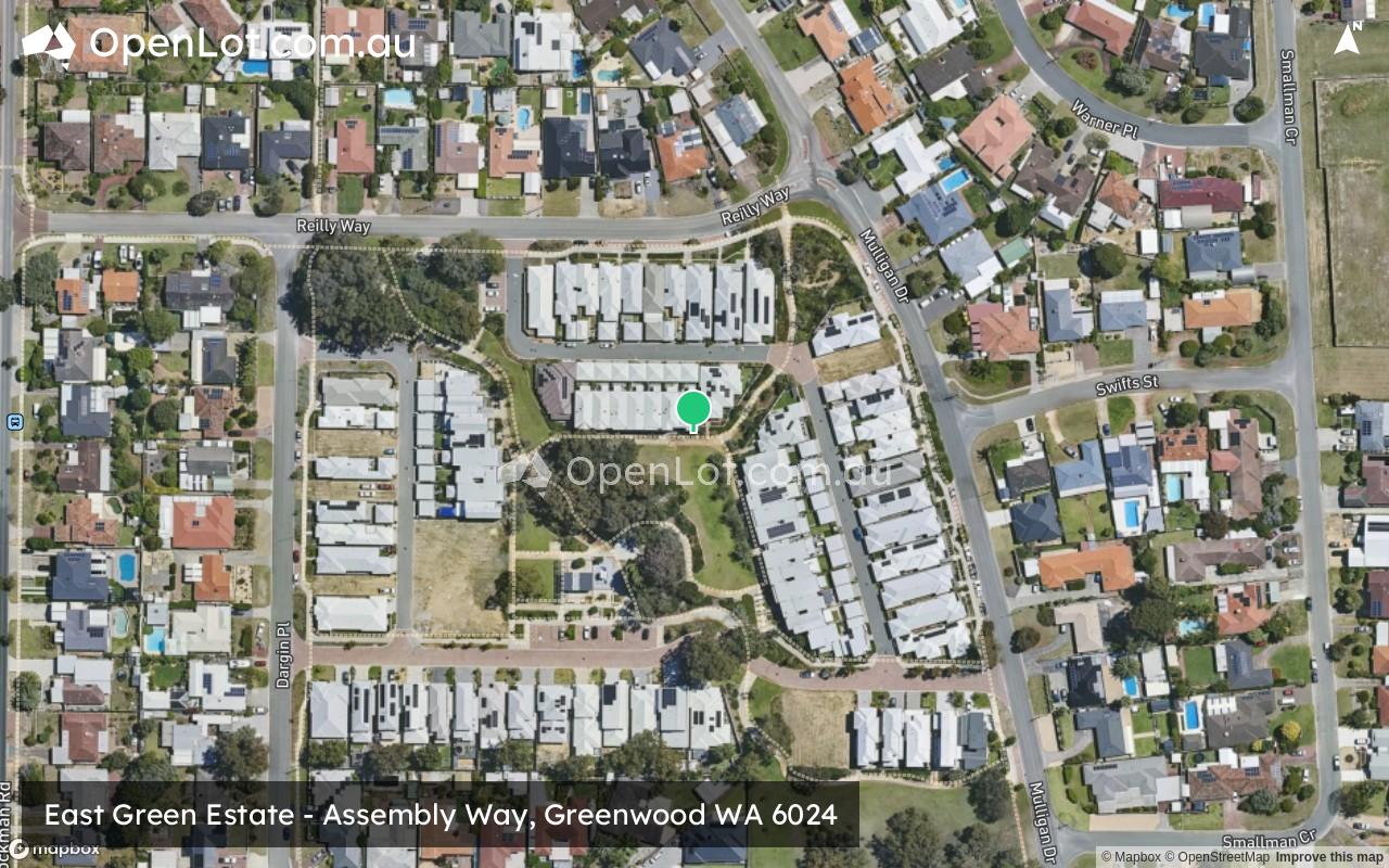 Satellite image for East Green Estate - Assembly Way, Greenwood WA 6024
