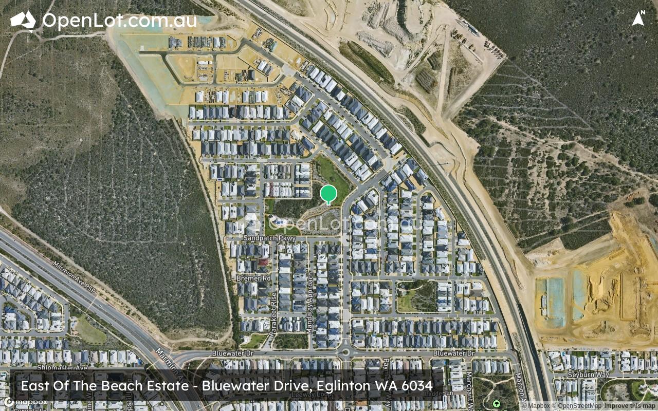 Satellite image for East Of The Beach Estate - Bluewater Drive, Eglinton WA 6034
