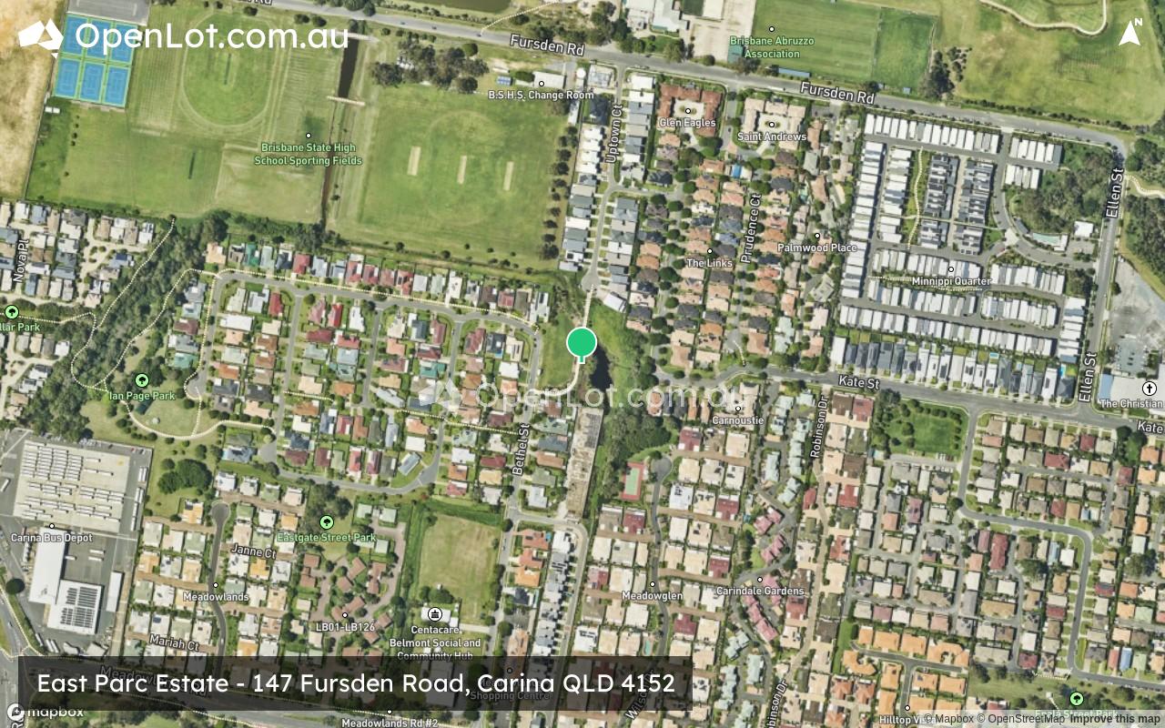 Satellite image for East Parc Estate - 147 Fursden Road, Carina QLD 4152