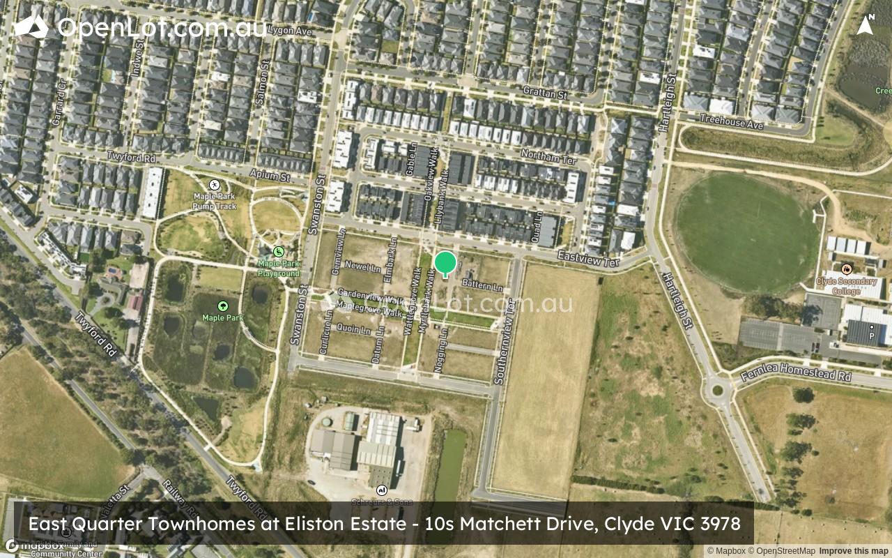 Satellite image for East Quarter Townhomes at Eliston Estate - 10s Matchett Drive, Clyde VIC 3978