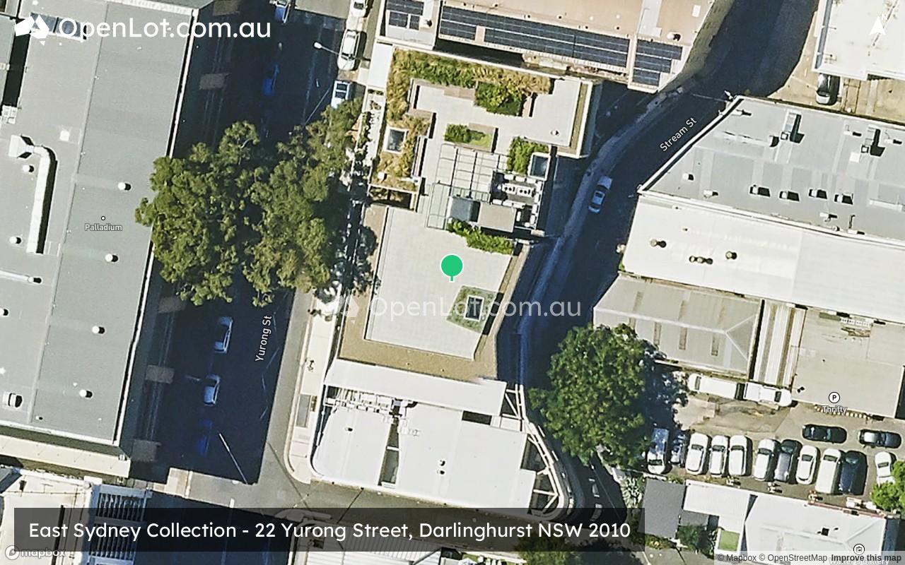 Satellite image for East Sydney Collection - 22 Yurong Street, Darlinghurst NSW 2010
