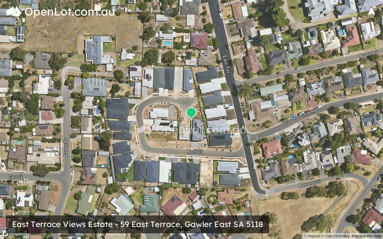 Satellite image for East Terrace Views Estate - 59 East Terrace, Gawler East SA 5118