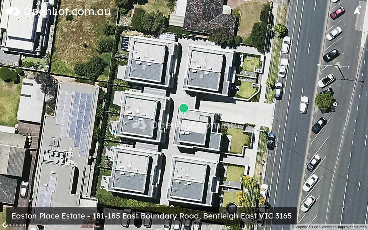 Satellite image for Easton Place Estate - 181-185 East Boundary Road, Bentleigh East VIC 3165