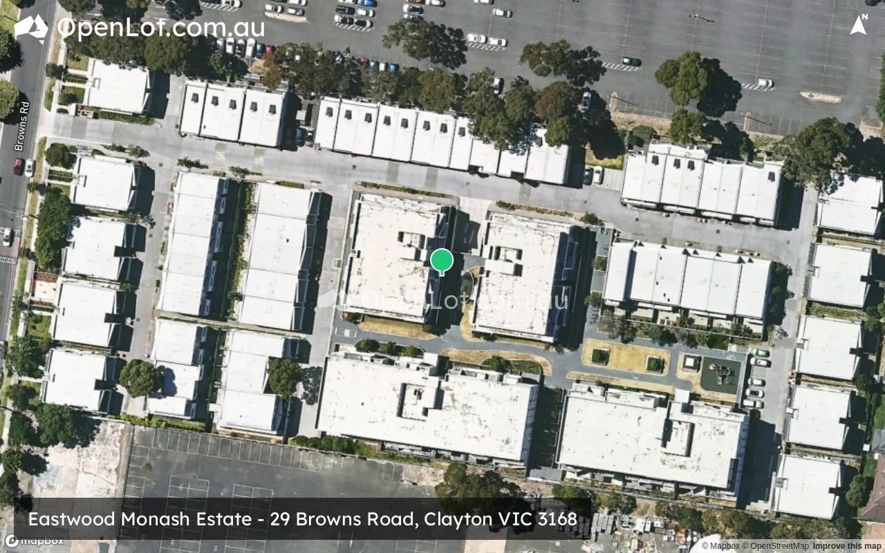 Satellite image for Eastwood Monash Estate - 29 Browns Road, Clayton VIC 3168