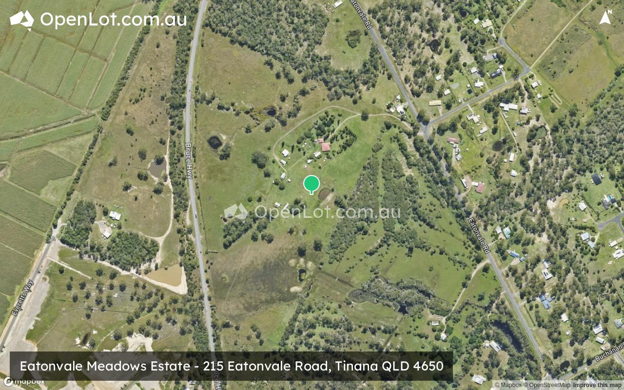 Satellite image for Eatonvale Meadows Estate - 215 Eatonvale Road, Tinana QLD 4650
