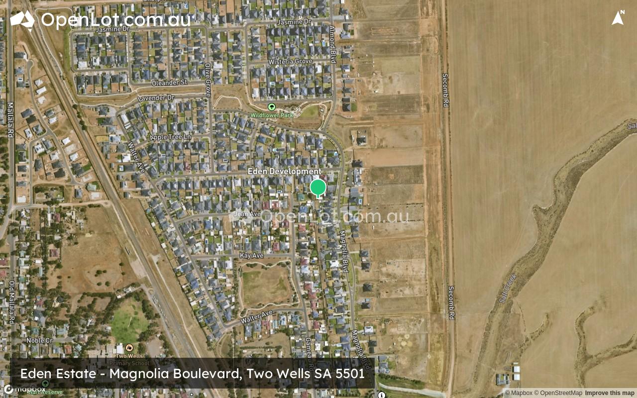 Satellite image for Eden Estate - Magnolia Boulevard, Two Wells SA 5501