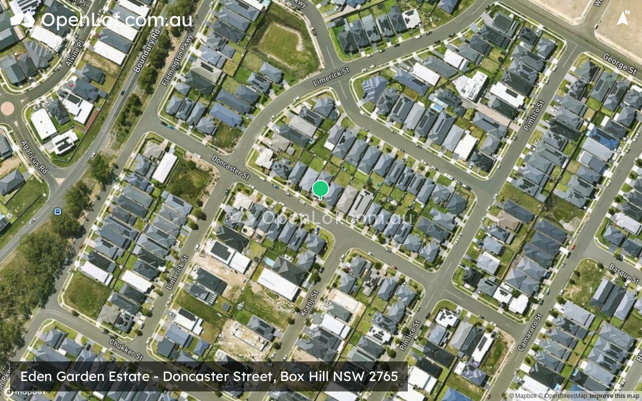 Satellite image for Eden Garden Estate - Doncaster Street, Box Hill NSW 2765