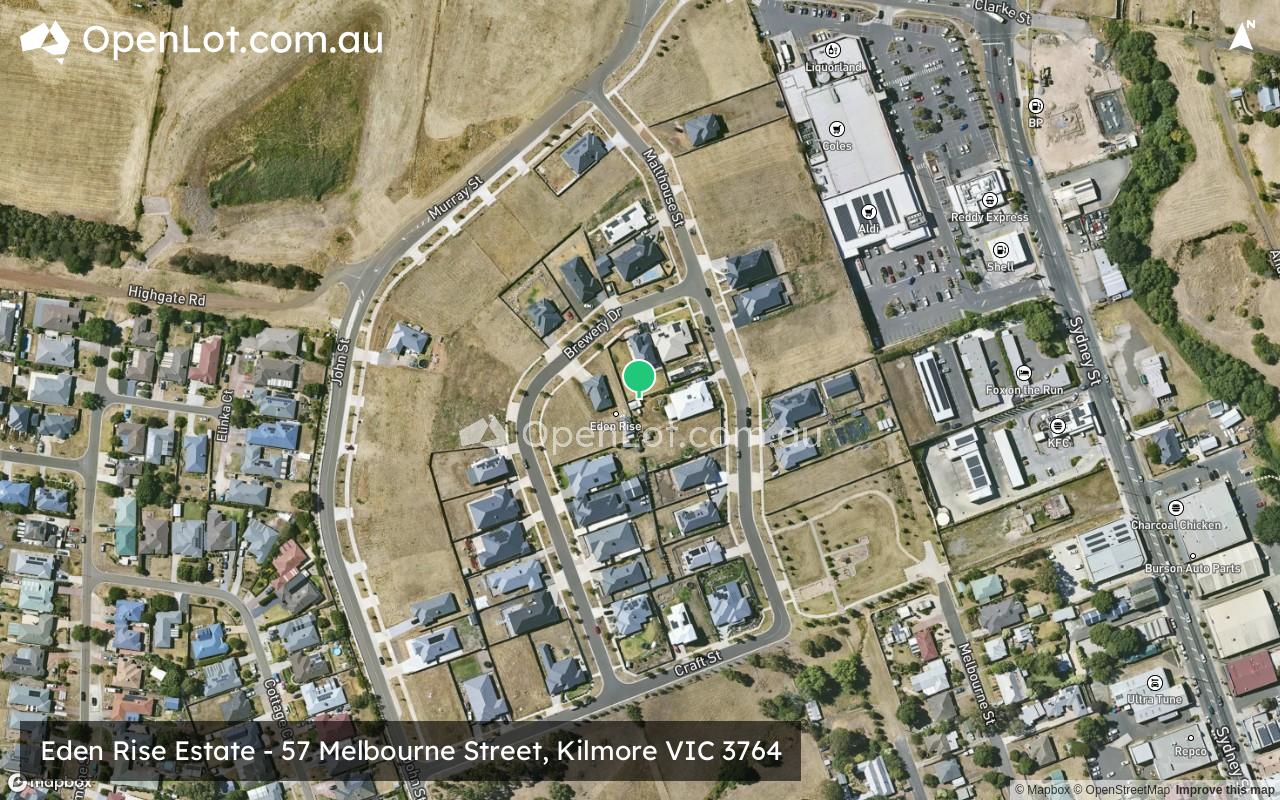 Satellite image for Eden Rise Estate - 57 Melbourne Street, Kilmore VIC 3764