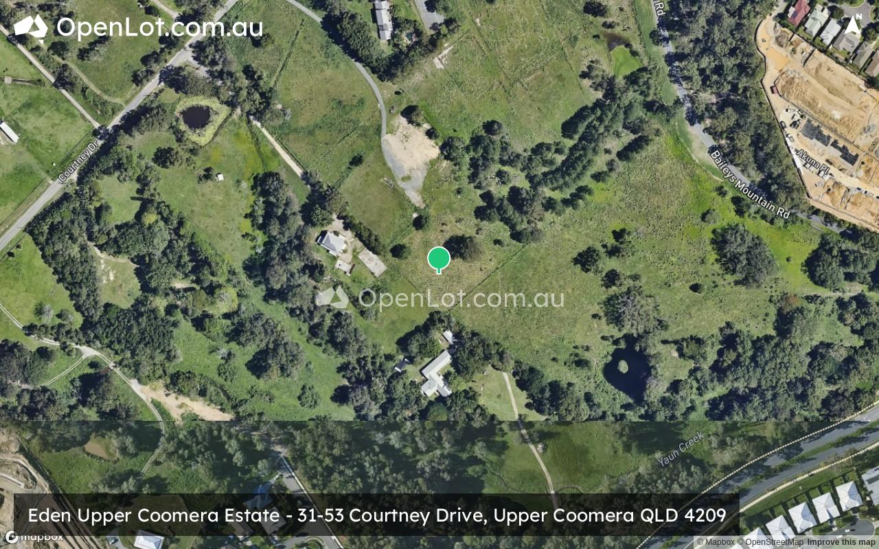 Satellite image for Eden Upper Coomera Estate - 31-53 Courtney Drive, Upper Coomera QLD 4209
