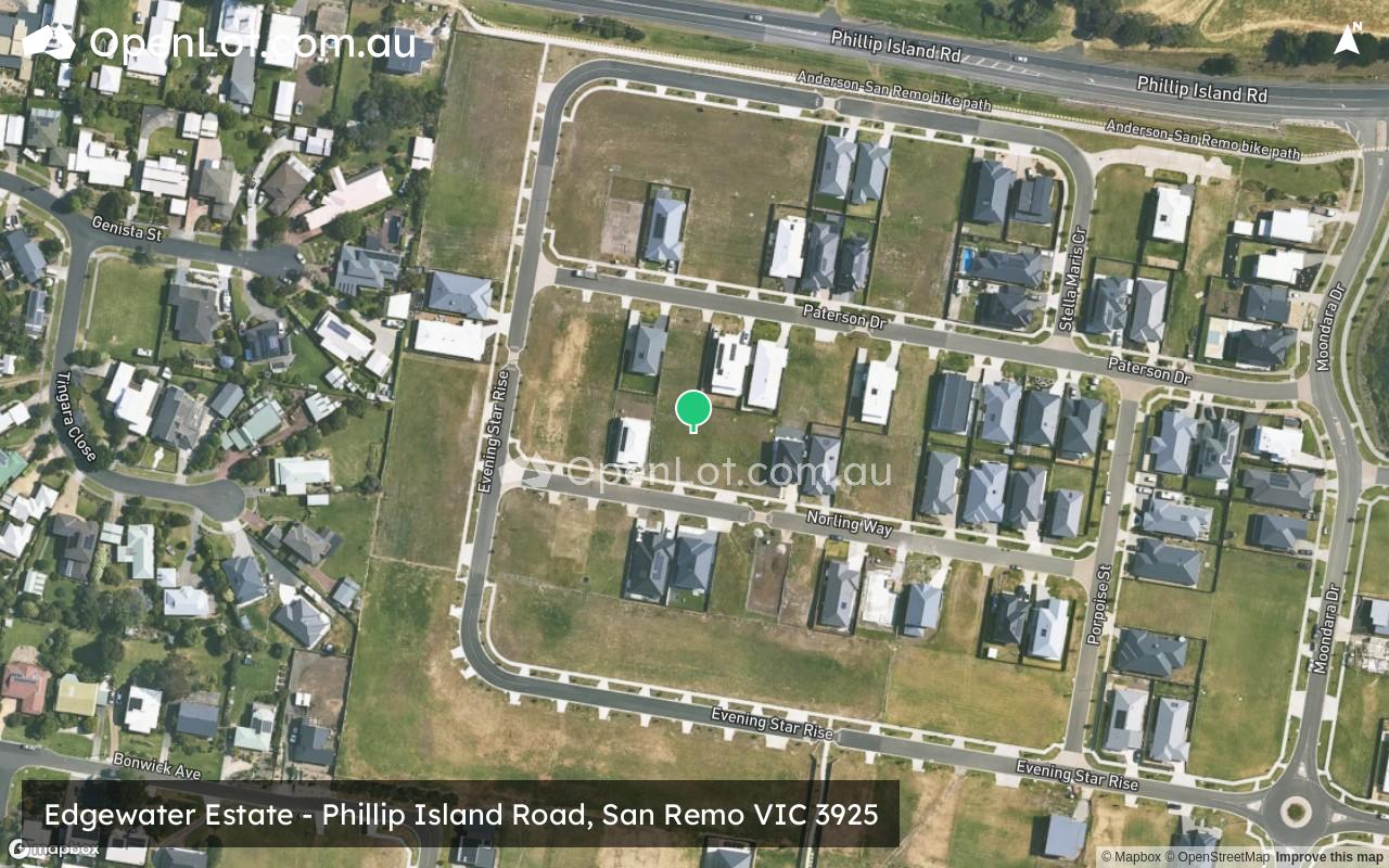 Satellite image for Edgewater Estate - Phillip Island Road, San Remo VIC 3925