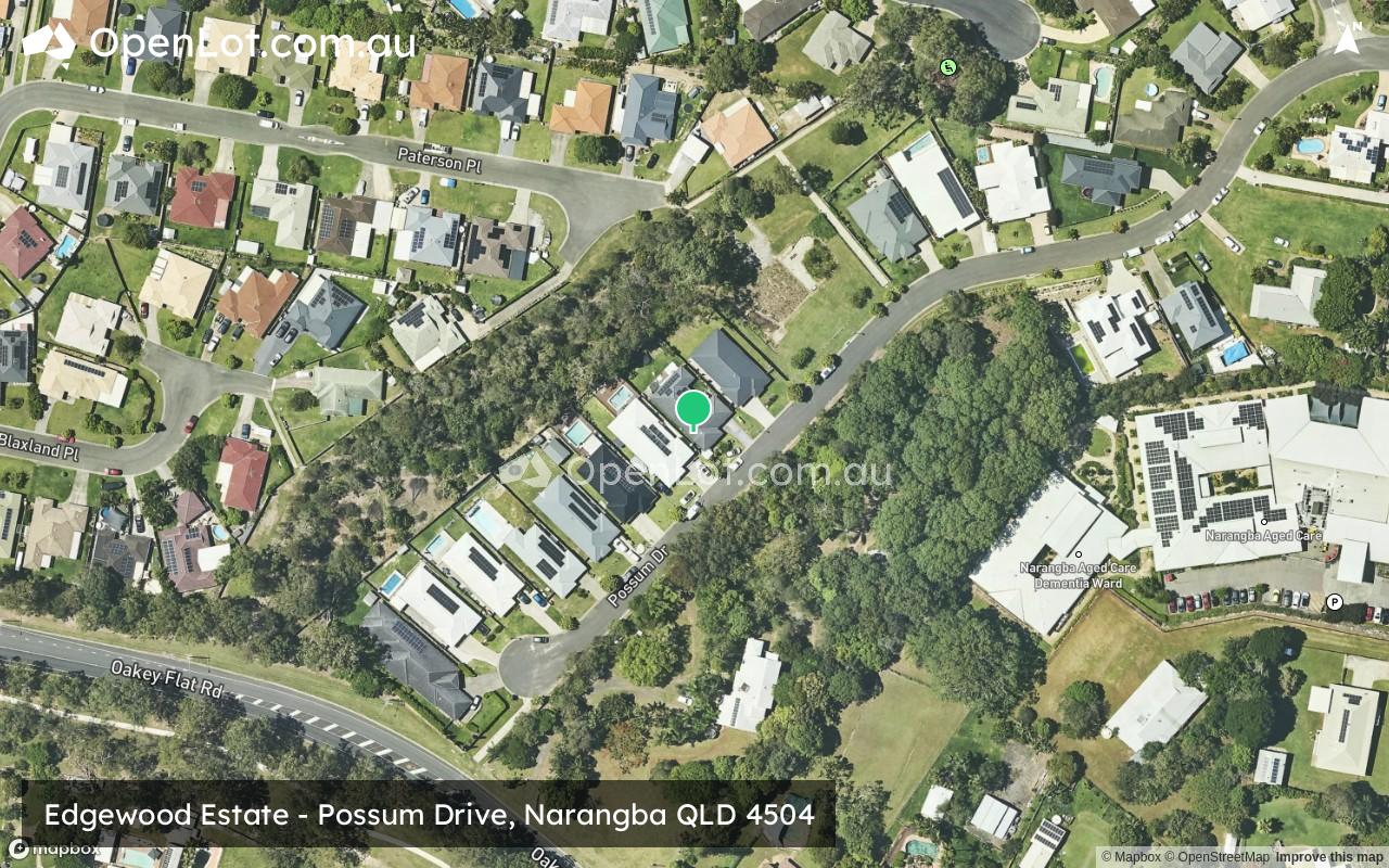 Satellite image for Edgewood Estate - Possum Drive, Narangba QLD 4504